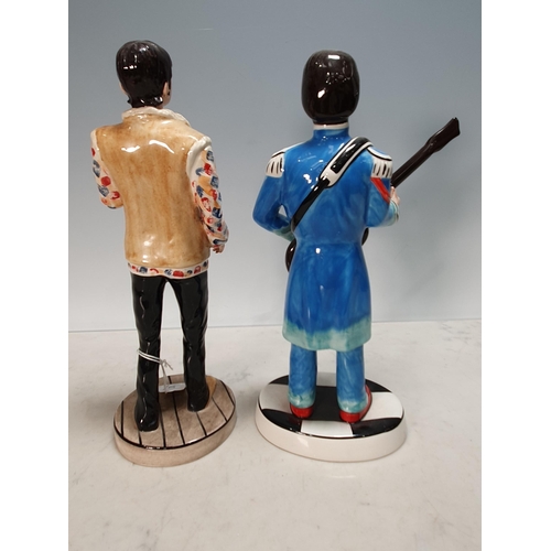 274 - Two Lorna Bailey limited edition Figures of Ringo Star, drum sticks A/F, 10 1/2in H 19/100, and Paul... 