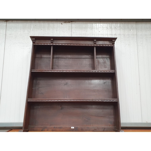 293 - An antique oak Dresser Rack 4ft H x 3ft 10in W (R11)