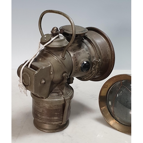 349 - A Joseph Lucas Ltd Motor Acetyphote no 319, carbide lamp and another bicycle lamp