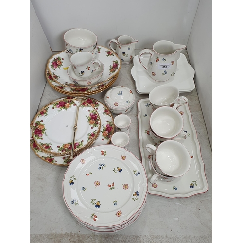 353 - Royal Abert 'Old Country Roses' Plates and a Villeroy & Bosch Tea Service (R5)