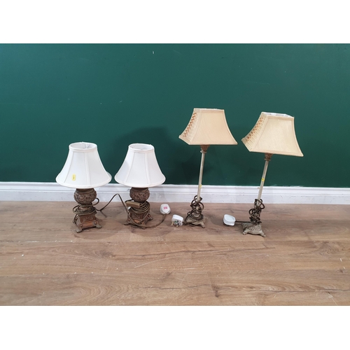 602 - Two pairs of Modern Table Lamps, passed PAT  (R8).