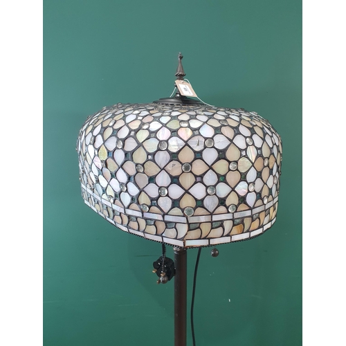 605 - A Tiffany Style Standard Lamp (Shade A/F), 5ft 4