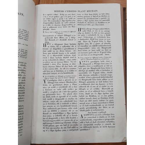 68 - A leather bound Bible in Welsh, Llyfr Gweddi Gyffredin, Sacrements and Psalter, pub 1841, spine A/F