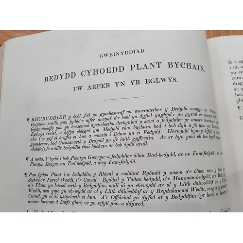 68 - A leather bound Bible in Welsh, Llyfr Gweddi Gyffredin, Sacrements and Psalter, pub 1841, spine A/F