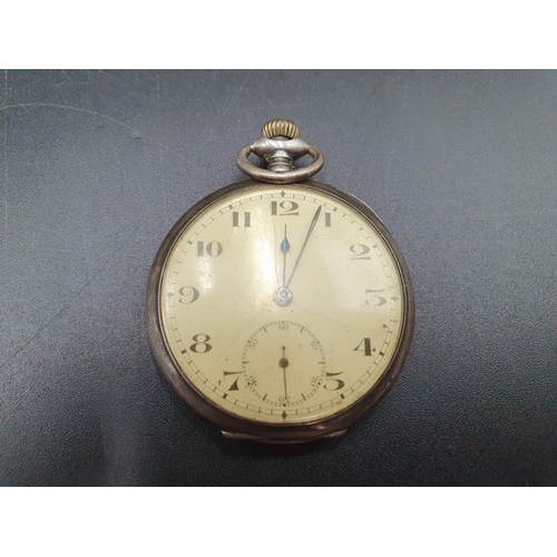 86 - A George V silver cased Pocket Watch with subsidiary seconds dial, import mark Birmingham 1918, a qu... 