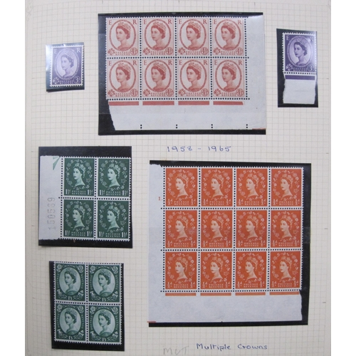 401 - A Paragon Album containing GB Stamps, QV-QE11, mint/used., including King George V1, 2/6, 5/-,10/-, ... 