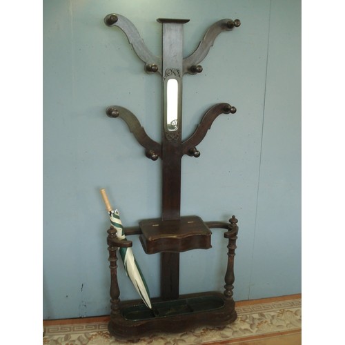 8 - A Victorian oak Hallstand 6ft 6in H x 2ft 7in W