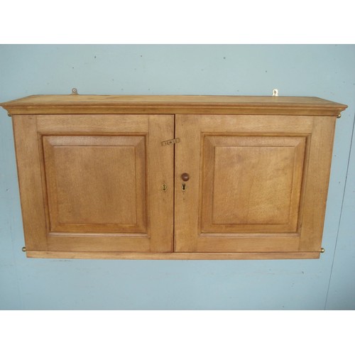 108 - A mahogany Wall Cabinet fitted pair of fielded cupboard doors enclosing specimen drawers and sliding... 