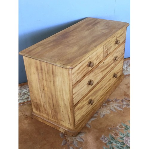 138 - A Victorian stripped mahogany Chest of two short and two long drawers 4ft W x 2ft 6in H x 1ft 10in D