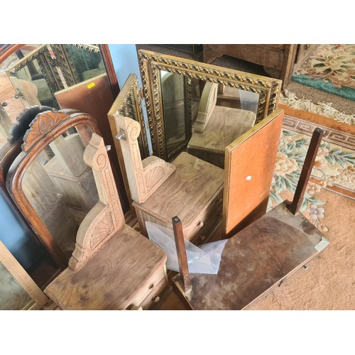 155 - A collection of Dressing Table Ears, Mirrors and other Mirrors