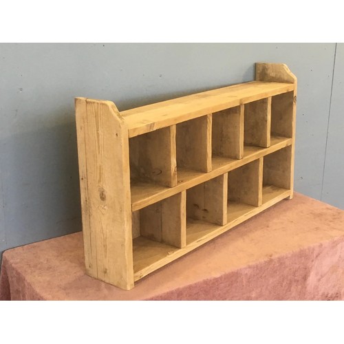 168 - An antique pine set of Wall Shelves 4ft H x 2ft 9in W