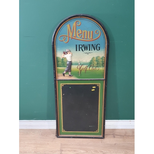 534 - A painted reproduction Menu Board for 