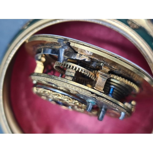 111 - An 18th Century Watch Movement with single train fusee, square pillars, width approx 40mm, inscribed... 