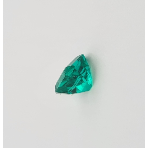 188 - A Muzo Colombian Untreated unmounted step-cut Emerald, 1.35cts, described as 'Vivid slightly bluish ... 