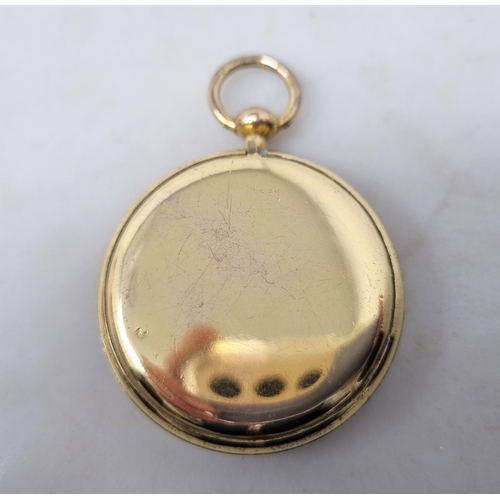 240 - Two gilt metal cased Pocket Compasses