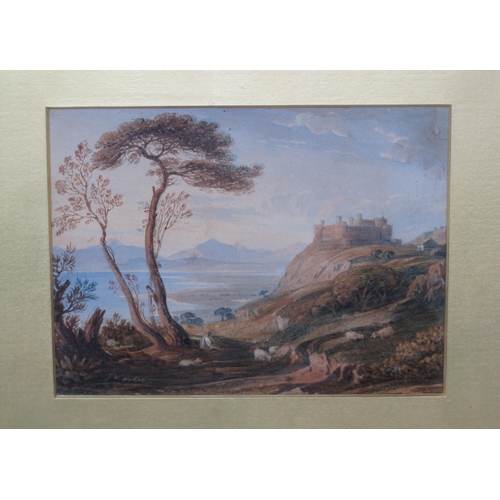 267 - JOHN VARLEY OWS (1778-1842) Harlech Castle, signed, watercolour , 5 x 7 in in original exhibition fr... 