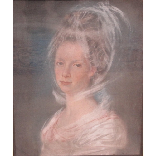 278 - FOLLOWER OF DANIEL GARDNER (1750-1895) Portrait of a Lady, half-length wearing a white Dress and Hea... 