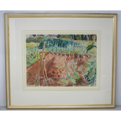 284 - GUY SEYMOUR WARRE MALET RBA.(1900-1973) Allotment, Leamington, 1944, signed, watercolour, 1 3/4 x 14... 