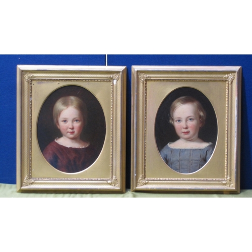 294 - ENGLISH SCHOOL CIRCA 1855. Portrait of Thomas Wakefield Binyon; and Portrait of Martha Ana Binyon, b... 