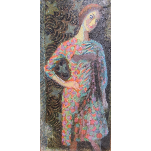 303 - ZDISLAW RUSKOWSKI.(1907-1991) Rosemarie (The Ballet Dancer), oil on canvas, unframed 42 x 20 1/2 in
... 