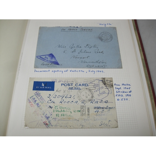 306 - A Stamp Album, of Maltese interest c.1900-1975 containing stamps and Covers, including  a number of ... 