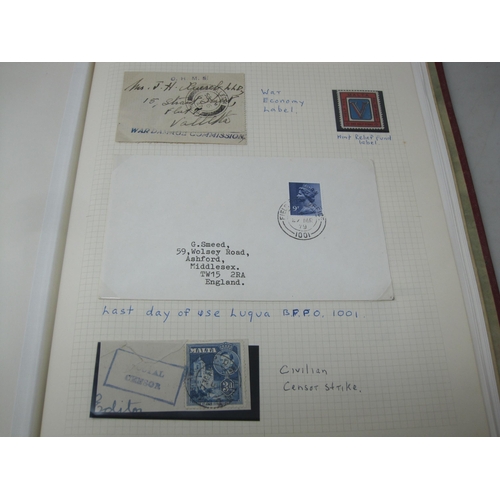 306 - A Stamp Album, of Maltese interest c.1900-1975 containing stamps and Covers, including  a number of ... 