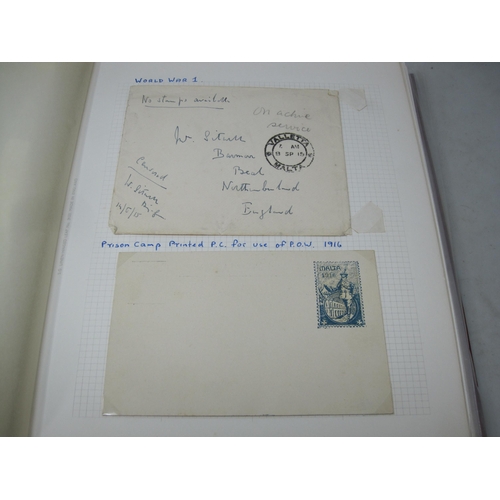 306 - A Stamp Album, of Maltese interest c.1900-1975 containing stamps and Covers, including  a number of ... 