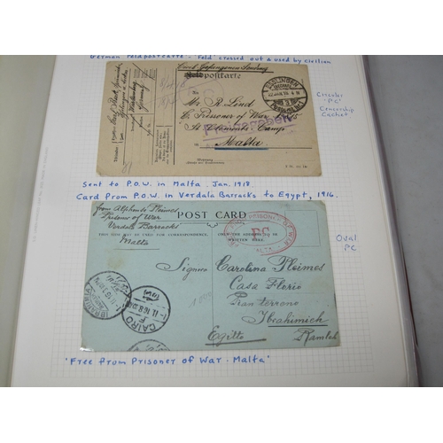 306 - A Stamp Album, of Maltese interest c.1900-1975 containing stamps and Covers, including  a number of ... 