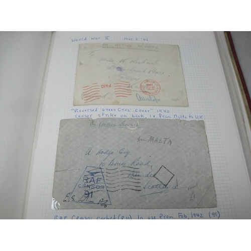 306 - A Stamp Album, of Maltese interest c.1900-1975 containing stamps and Covers, including  a number of ... 