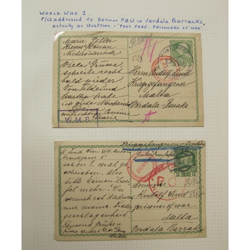 306 - A Stamp Album, of Maltese interest c.1900-1975 containing stamps and Covers, including  a number of ... 