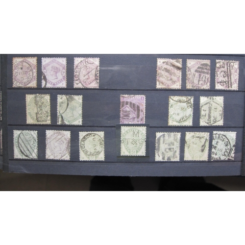 308 - A stamp collection contained in an album, principally QV GB, with an extensive selection of used pen... 