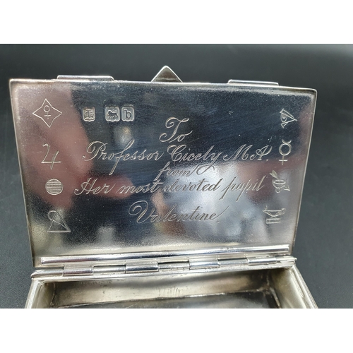 46 - A Victorian silver novelty  Snuff Box with form of a book, the spine inscribed 