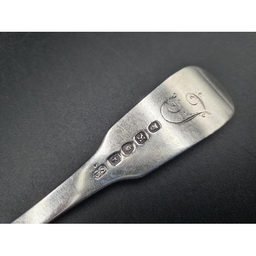 65 - Six George III silver Dinner Forks fiddle pattern engraved initial, London 1805, maker: G.S, 455gms