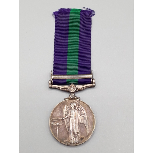 767 - General Service Medal with 'Malaya' Clasp engraved to 22157965 Pte. R. King, Devon Regiment