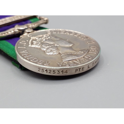 768 - Campaign Service Medal with 'Northern Ireland' Clasp engraved to 25125314 Pte. L. Barton