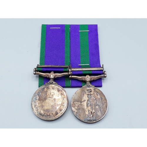 774 - Pair; General Service Medal with 'Brunei' Clasp and Campaign Service Medal with 'Borneo' Clasp engra... 