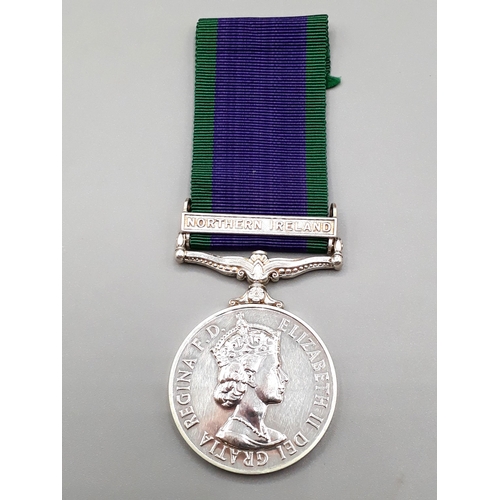 780 - Campaign Service Medal with 'Northern Ireland' Clasp engraved to 24099498 Pte. D.G. Stevens, Devon a... 