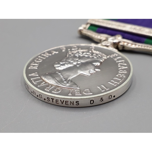 780 - Campaign Service Medal with 'Northern Ireland' Clasp engraved to 24099498 Pte. D.G. Stevens, Devon a... 