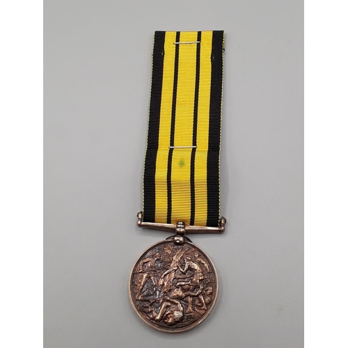 781 - Ashantee Medal engraved to Signalman George H. Finch, H.M.S. Decoy