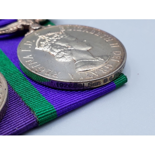 782 - Pair; General Service Medal with 'Arabian Peninsular' Clasp and Campaign Service Medal with 'Radfan'... 