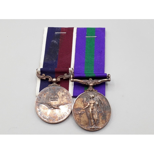 783 - Pair; General Service Medal with 'Brunei' Clasp and Long Service & Good Conduct Medal engraved to 11... 