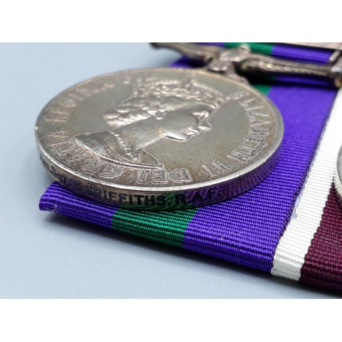 783 - Pair; General Service Medal with 'Brunei' Clasp and Long Service & Good Conduct Medal engraved to 11... 