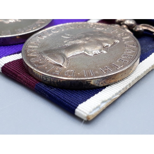 783 - Pair; General Service Medal with 'Brunei' Clasp and Long Service & Good Conduct Medal engraved to 11... 