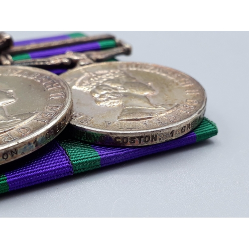 784 - Pair; General Service Medal with 'Brunei' Clasp and Campaign Service Medal with 'Borneo' Clasp engra... 