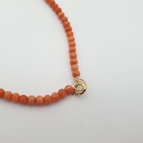 159 - A string of graduated Coral Beads, approx 42cms long