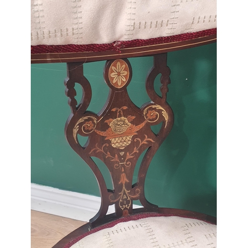 470 - A green upholstered button back Nursing Chair with carved top rail, on shaped front supports and cas... 