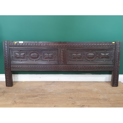 68 - A piece of 17th Century carved oak Panelling, 4ft 9in W, (R10)