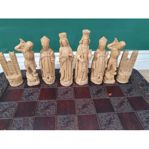 70 - An Anne Carlton Westminster Abbey Chess Set, with original Board (R4)