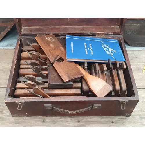 82 - A wooden Box containing a quantity of Carpenter's Planes, (R7)