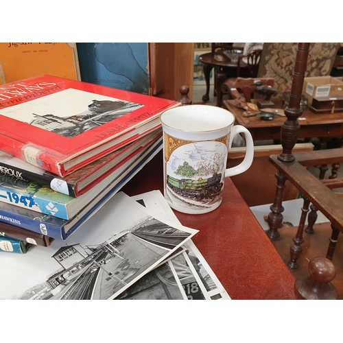 85 - Railway Interest: Books, three Jig-Saw Puzzles, Photographs, Slides, Mugs etc (R4)